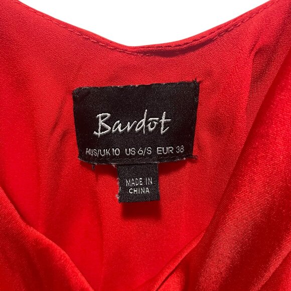 Bardot Red Midi Dress - Picture 5 of 7